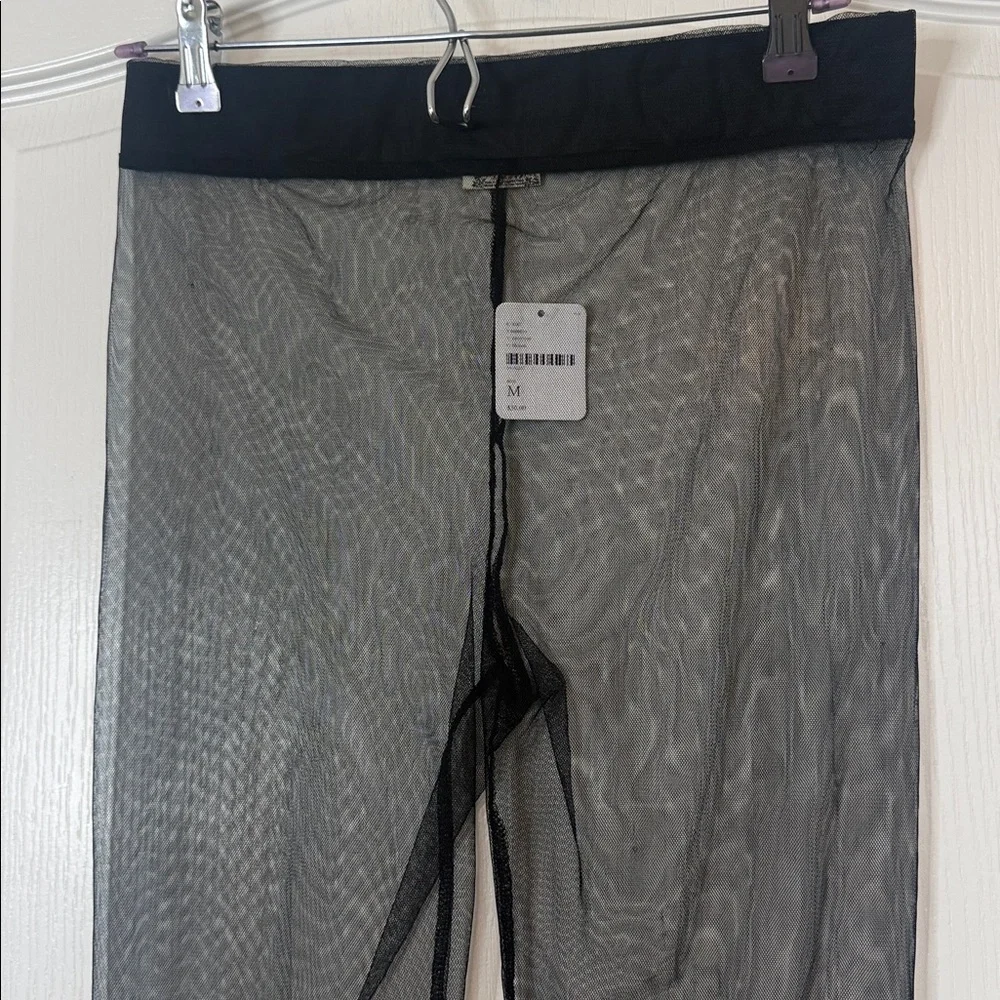 Free People Black Mesh Tights Medium